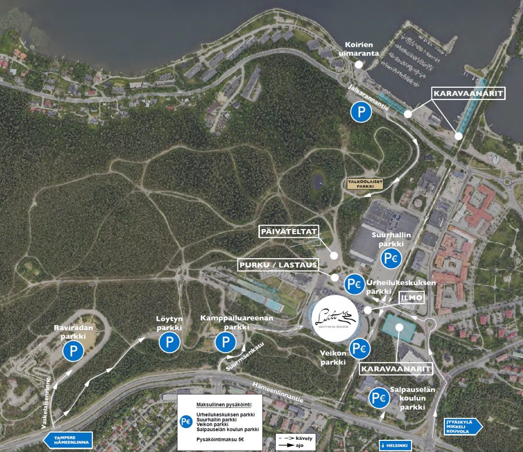 SM-kisojen laajempi aluekartta